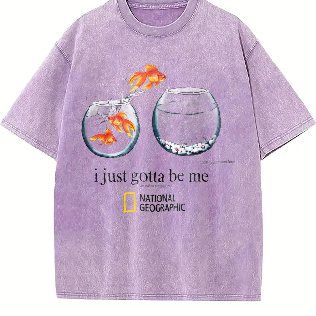I Just Gotta Be Me Goldfish Vintage Washed T-Shirt product image 6