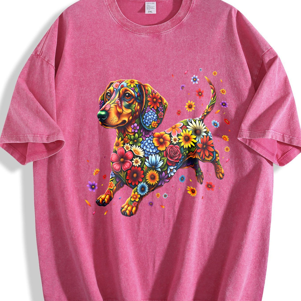 Floral Dachshund Y2K Boxy Aesthetic Summer Vibes Vintage product image 7