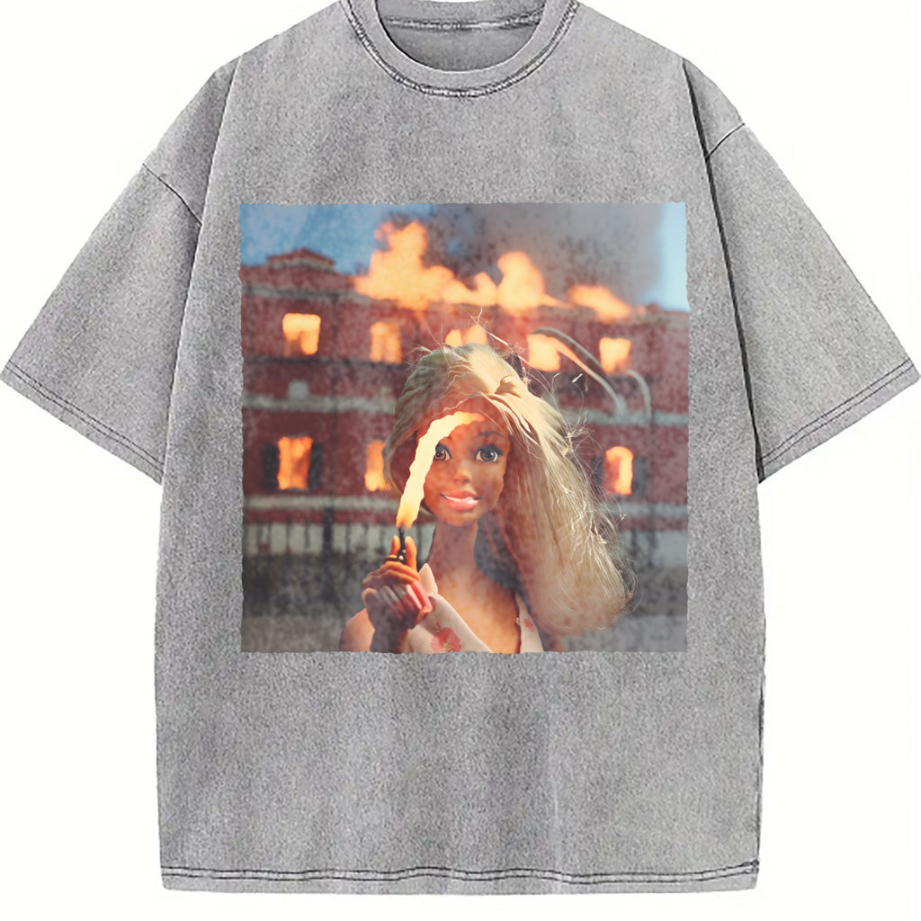 Doll and Burning House Vintage Washed T-Shirt product image 5