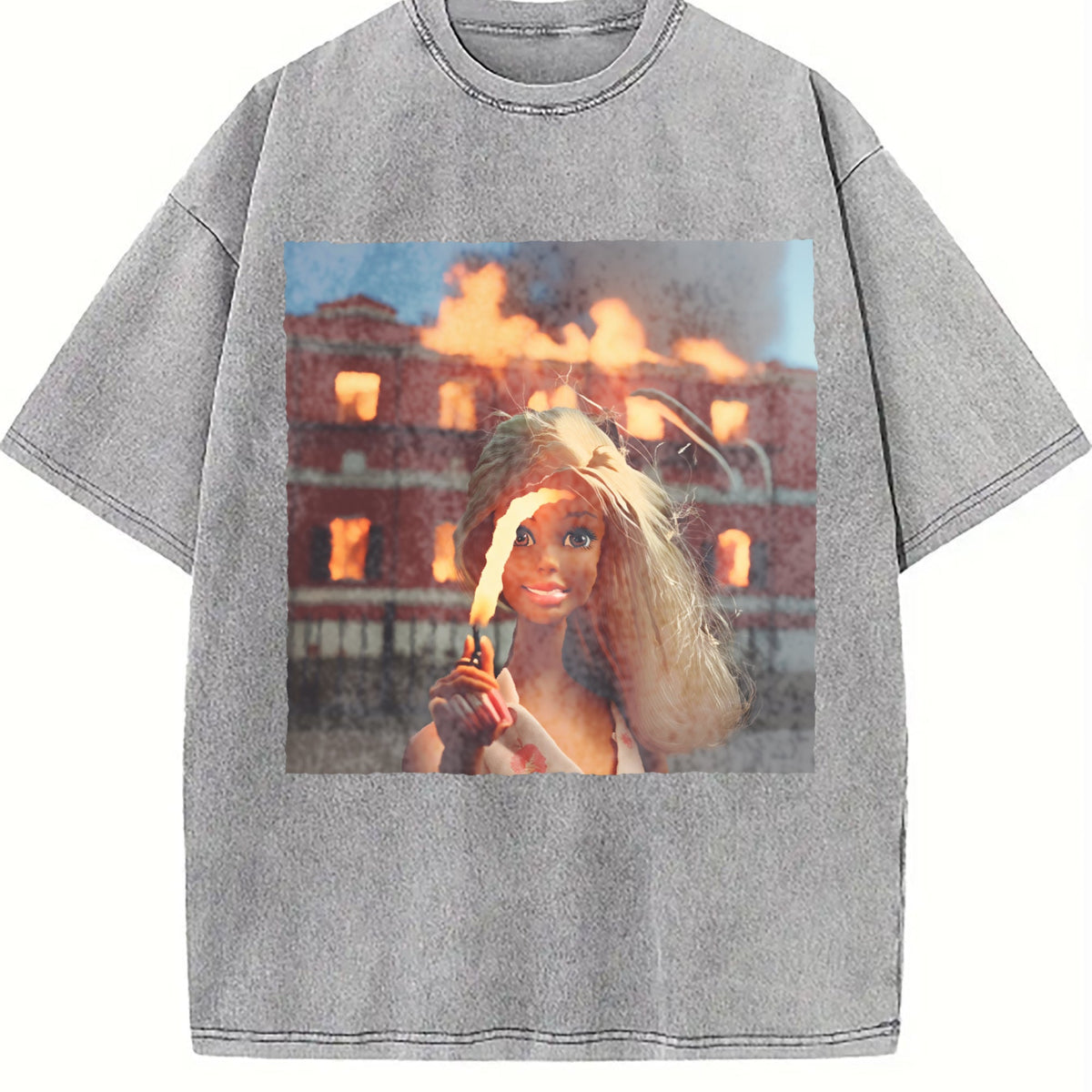 Doll and Burning House Vintage Washed T-Shirt product image 5