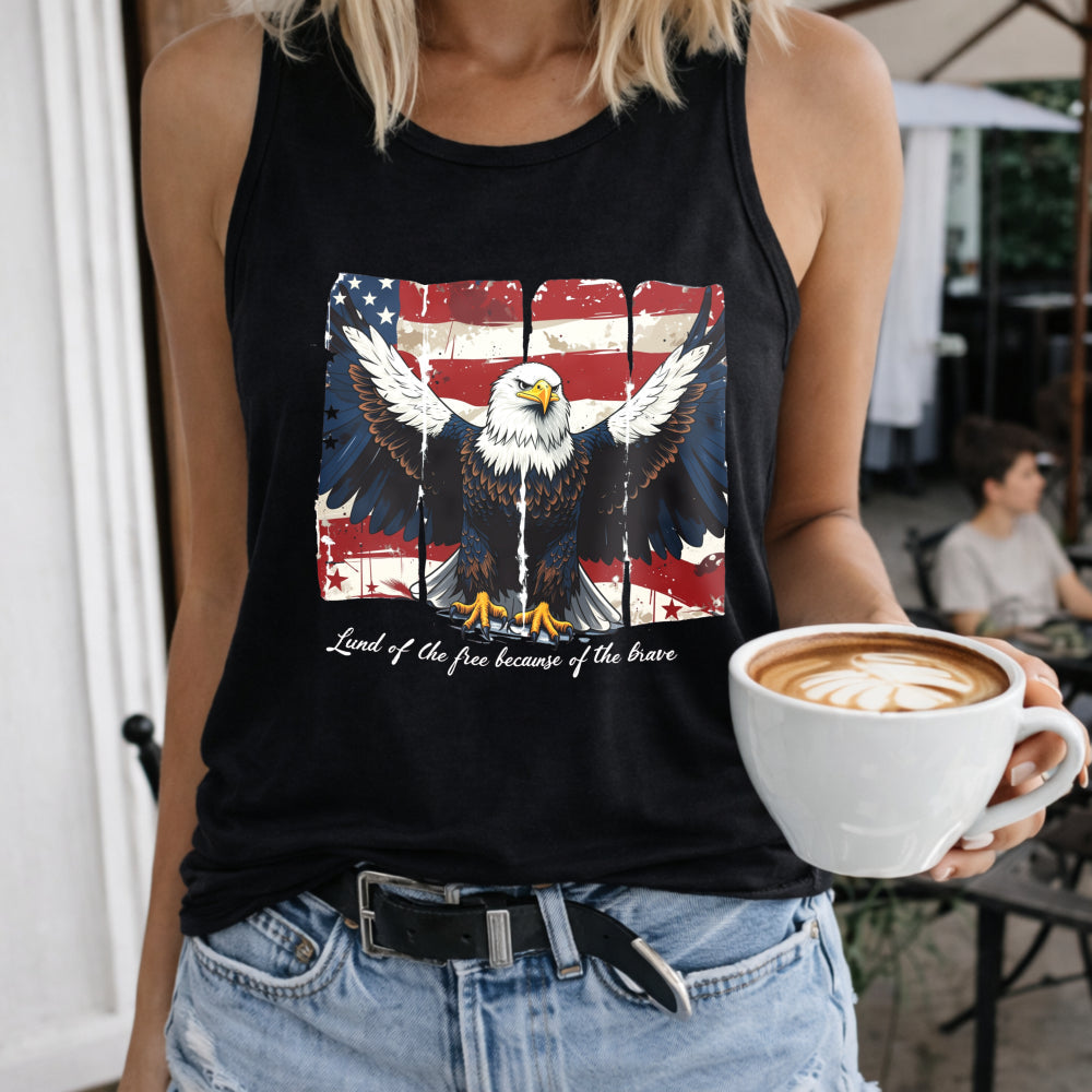 America Land Of The Free Because Of The Brave Women's Tank Top