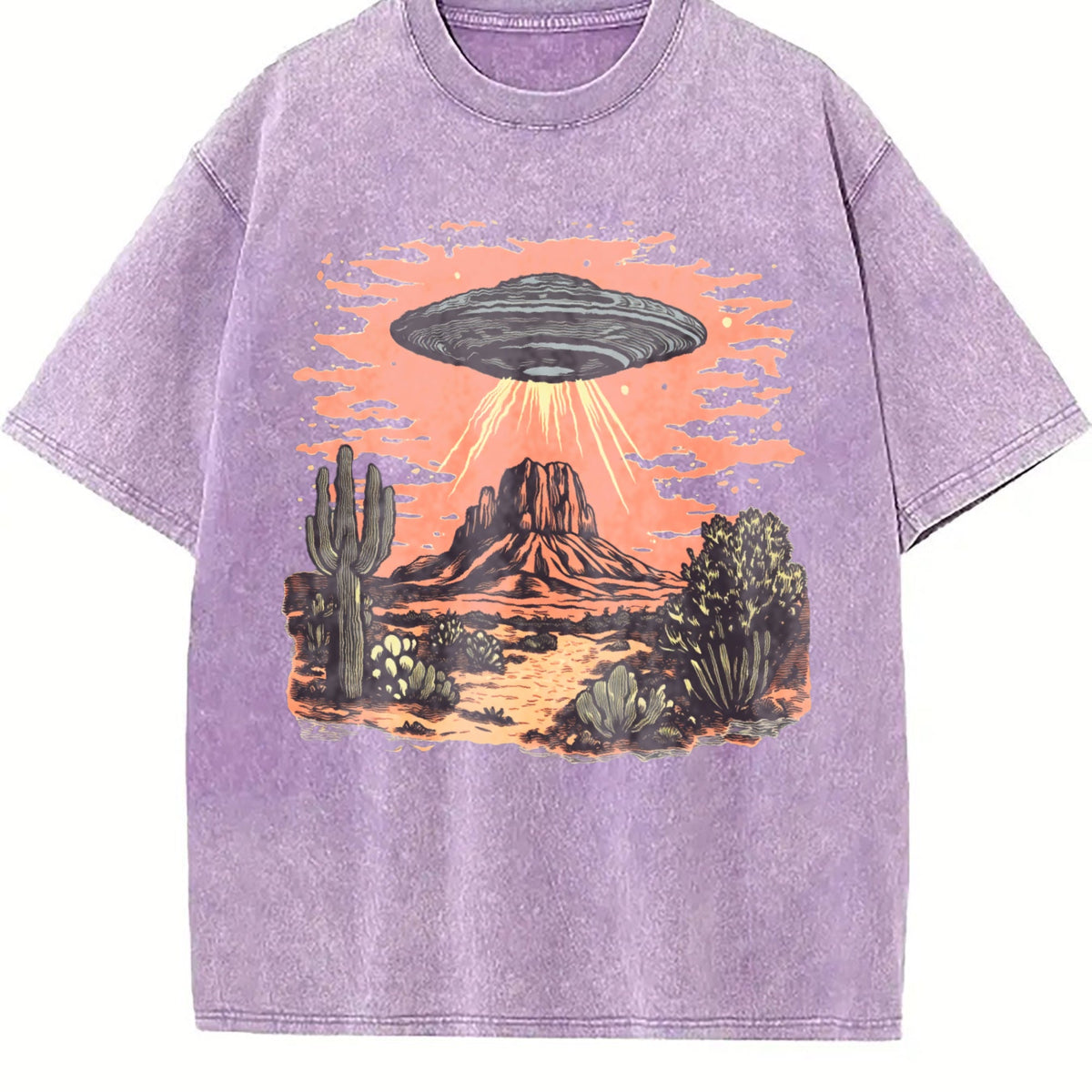 UFO In Dessert Y2K Vintage Washed T-Shirt product image 6