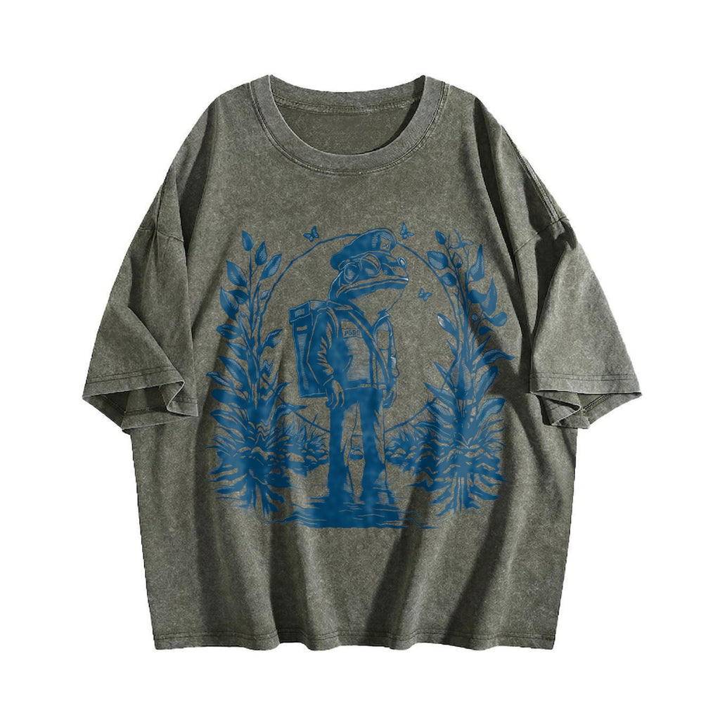 90s Tattoo Frog Mail Man Vintage Washed T-Shirt product image 4
