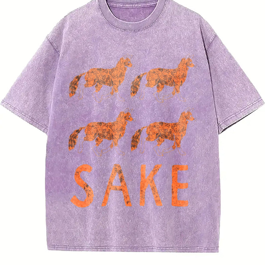 Four Fox Sake Funny Sarcastic Play On Words Text Vintage product image 6