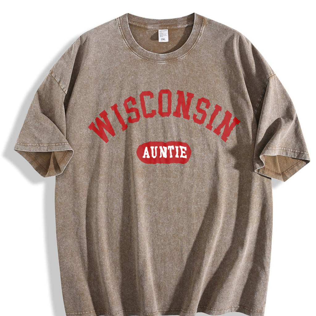 Wisconsin Auntie Vintage Washed T-Shirt product image 3