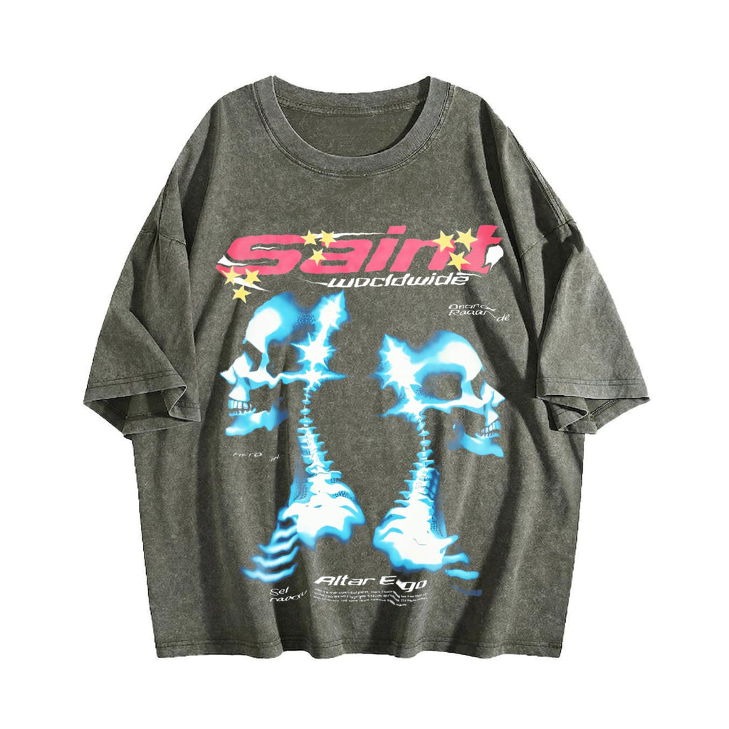 Saint Worldwide Alter Ego Skull Vintage Washed T-Shirt product image 4