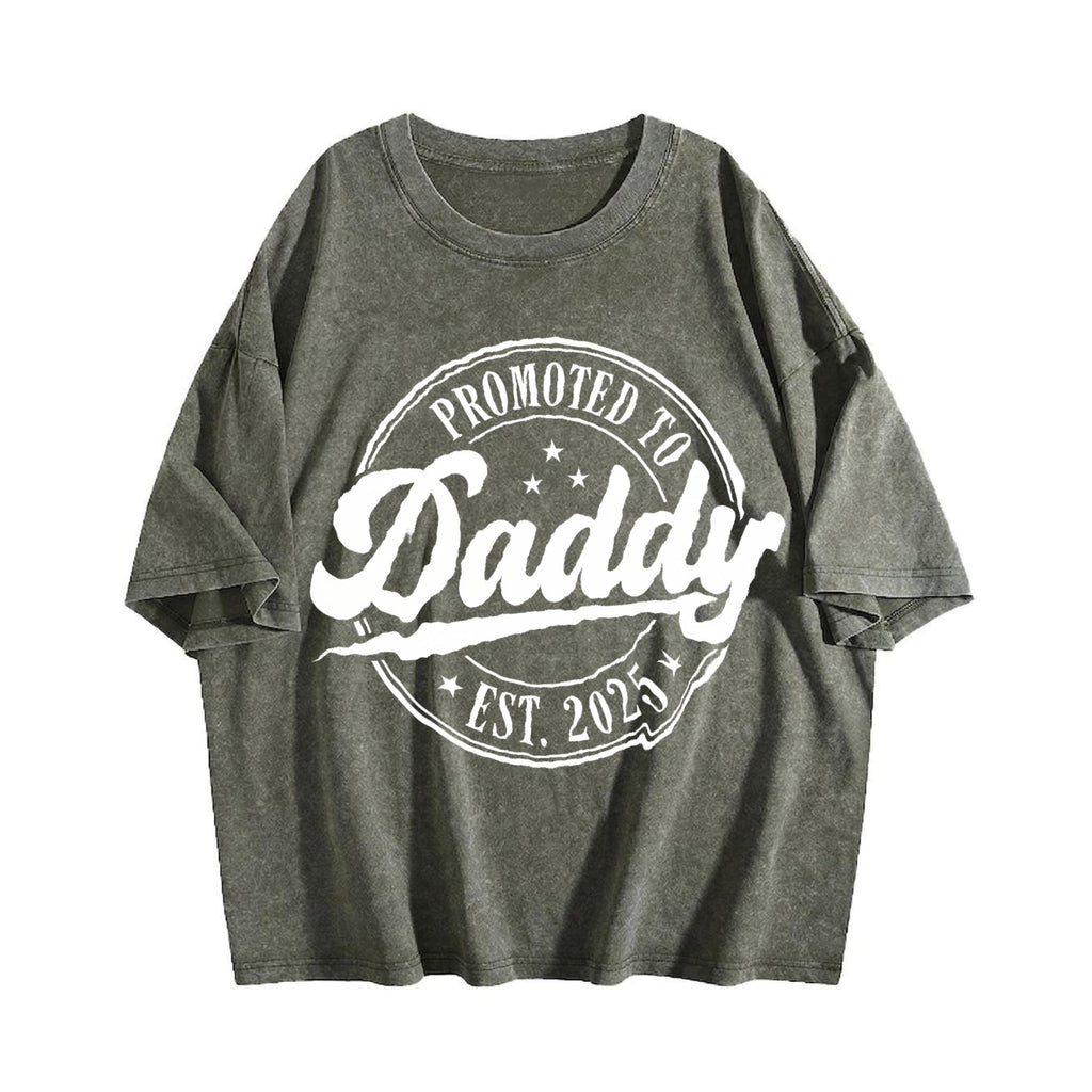 Promoted To Daddy Vintage Washed T-Shirt product image 4