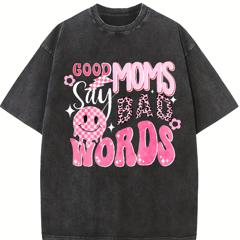 Batik With Mom Humor Vintage Washed T-Shirt product image 2
