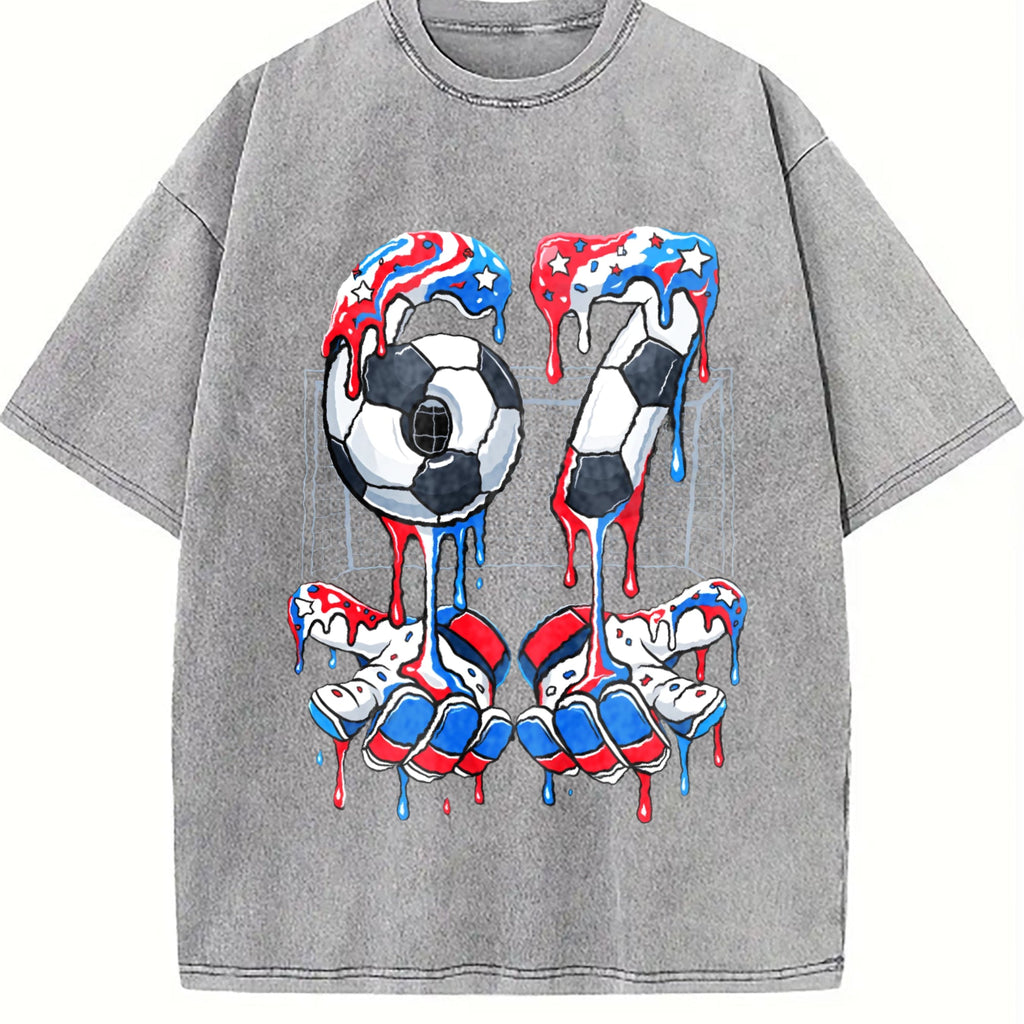 Global Soccer Fan Vintage Washed T-Shirt product image 5