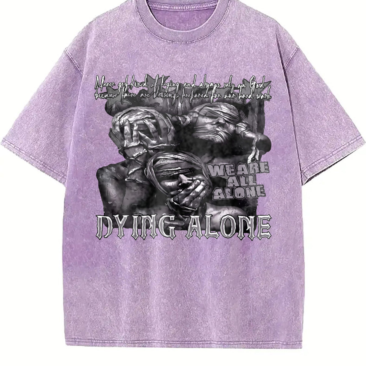 Dying Alone Quote Vintage Washed T-Shirt product image 6