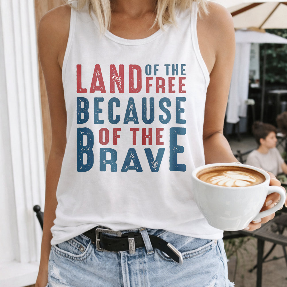 Land Of The Free Because Of The Brave Women's Tank Top