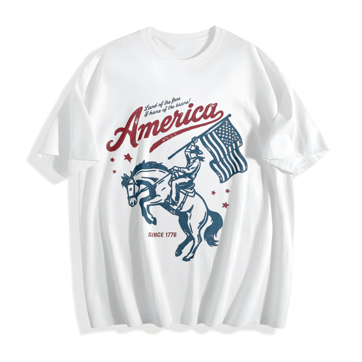 Patriotic Cowboy Cotton T-Shirt product image 2