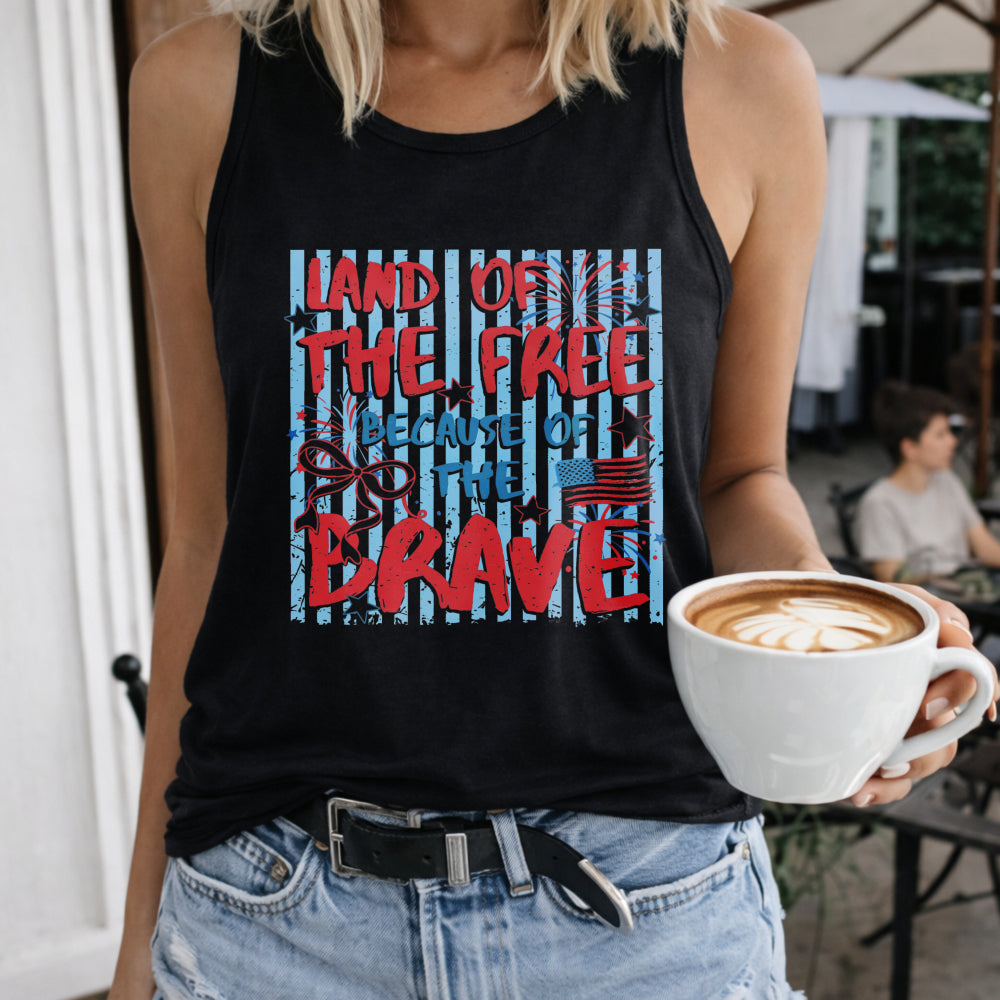 Land Of The Free Because Of The Brave Women's Tank Top