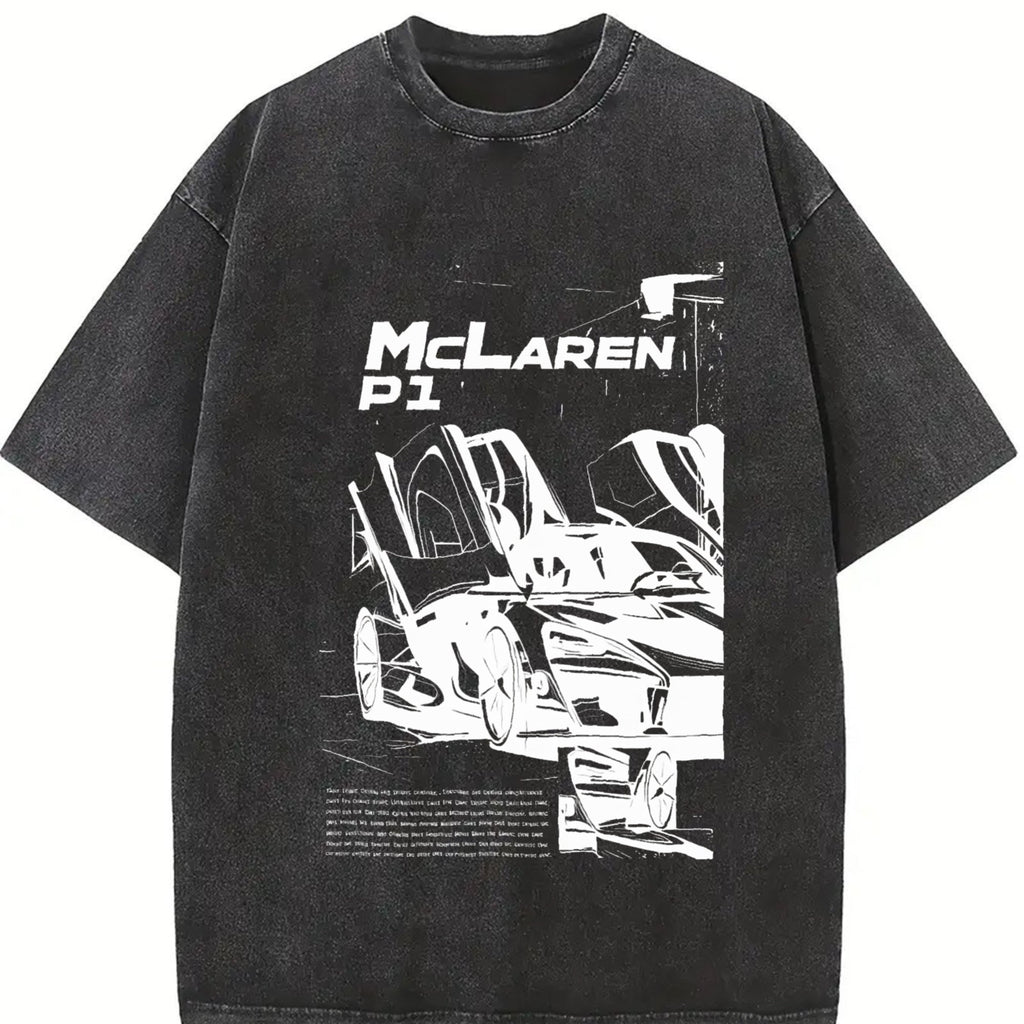 P1 Supercar 90s Funny Good Vintage Washed T-Shirt product image 2