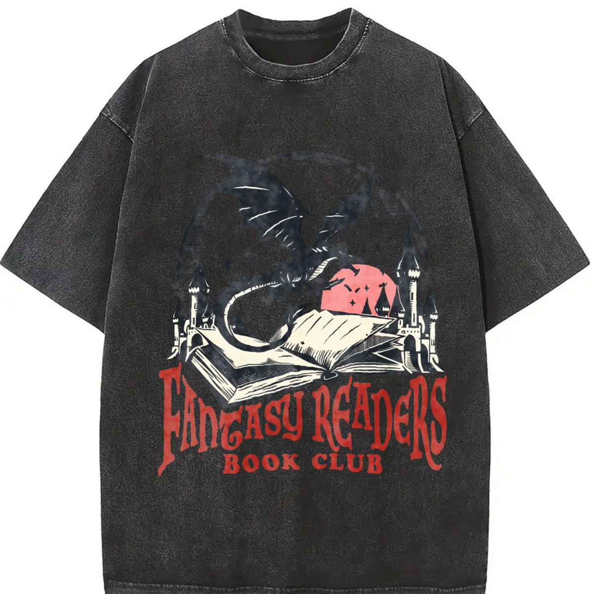 Fantasy Readers Book Club 90s Vintage Washed T-Shirt product image 2