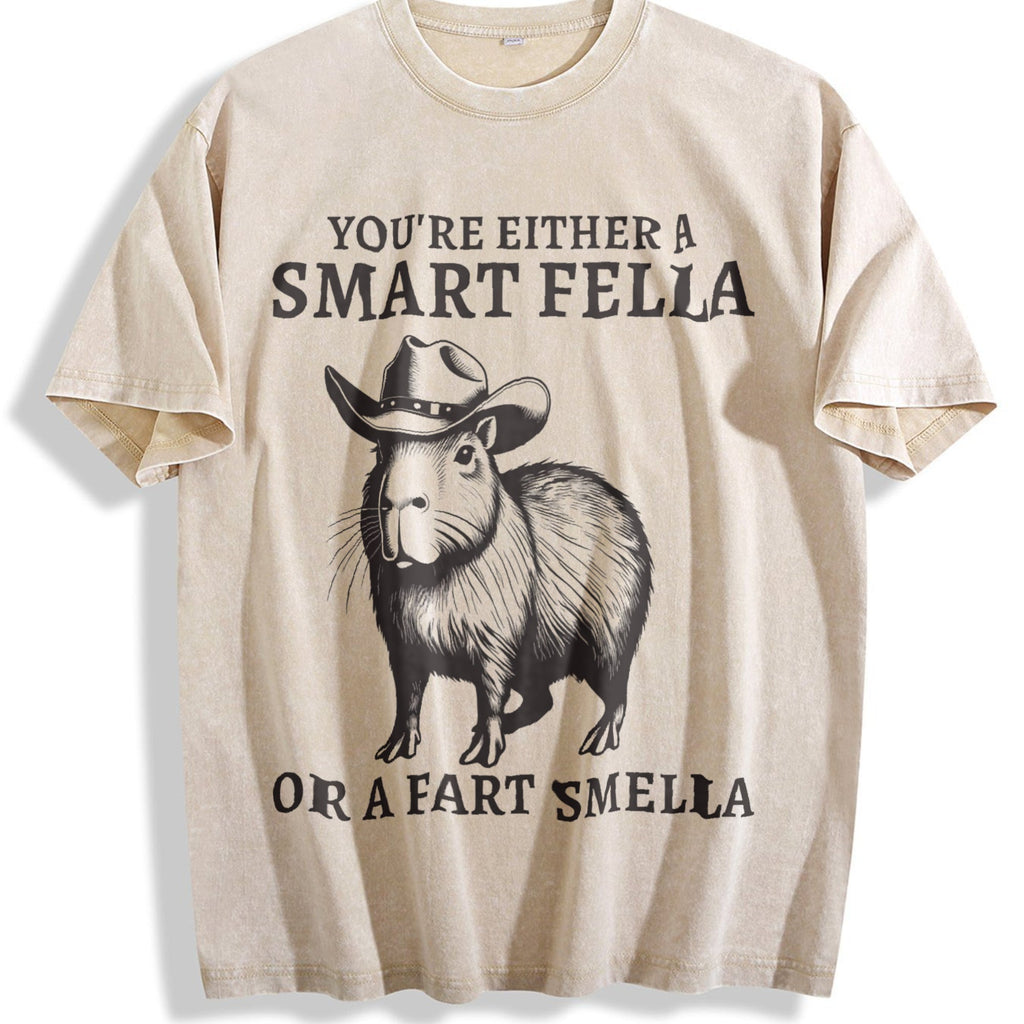 Smart Fella Capybara 90s Vintage Washed T-Shirt product image 1