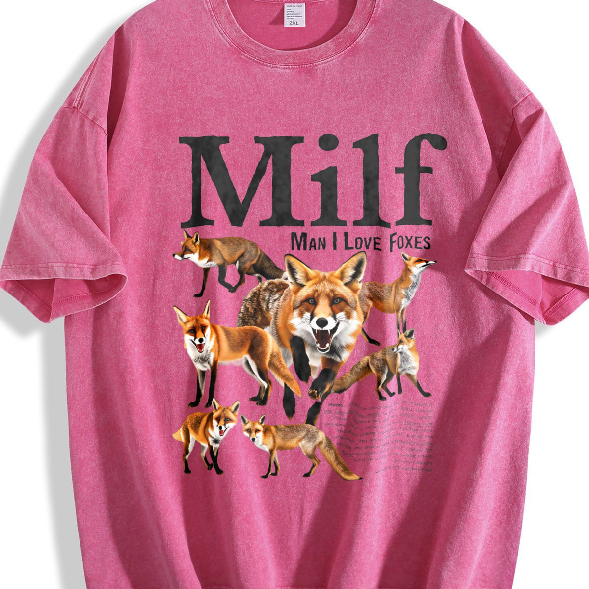 Man I Love Foxes Vintage Washed T-Shirt product image 7