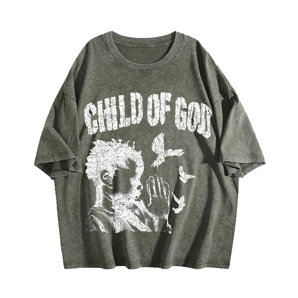 Child Of God Praying Dove Vintage Washed T-Shirt product image 4