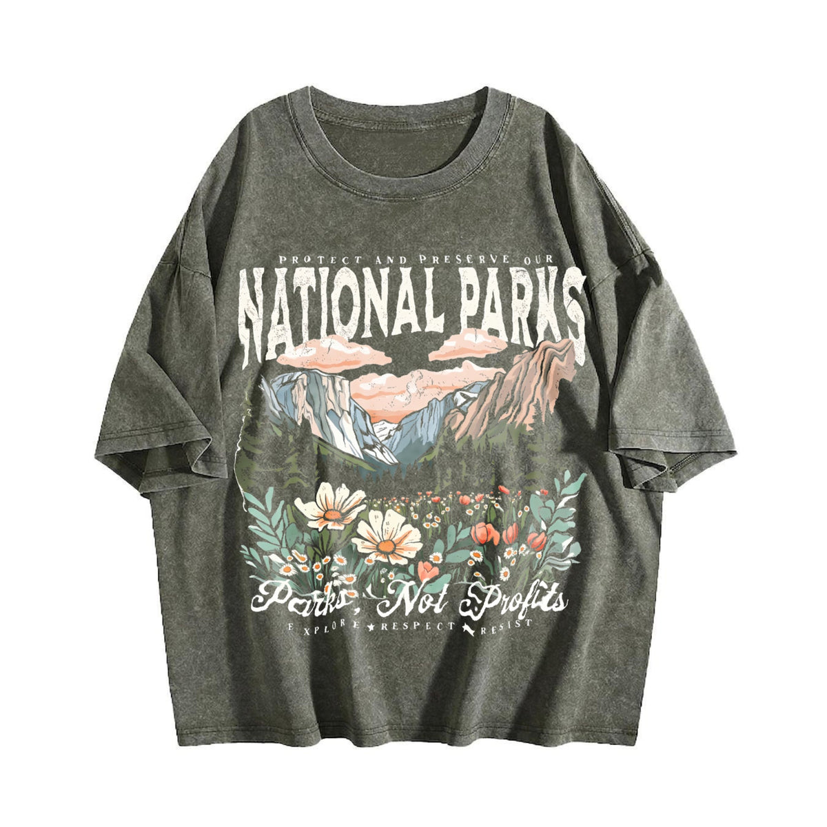 Appropriate For Both Vintage Washed T-Shirt product image 4