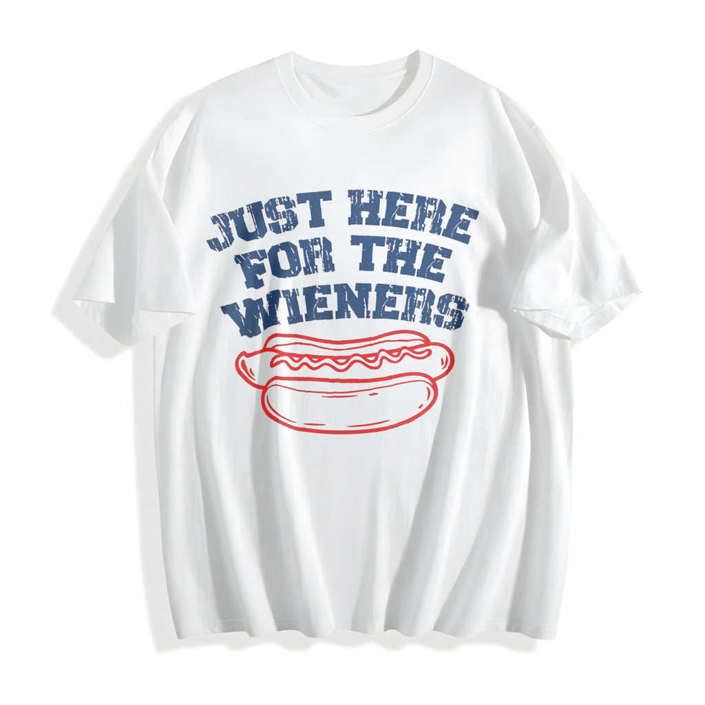 Just Here For The Wieners Cotton T-Shirt product image 2