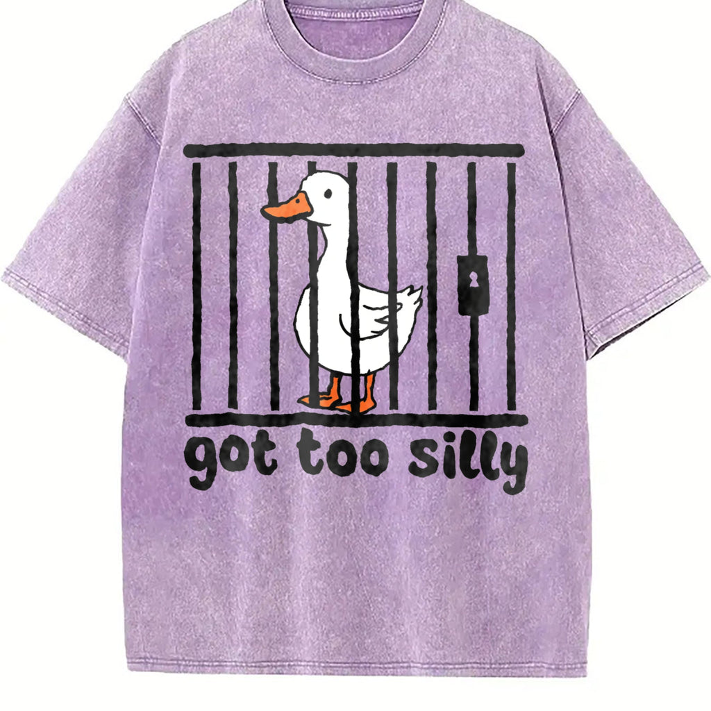 Silly Goose Funny 90s Vintage Washed T-Shirt product image 6
