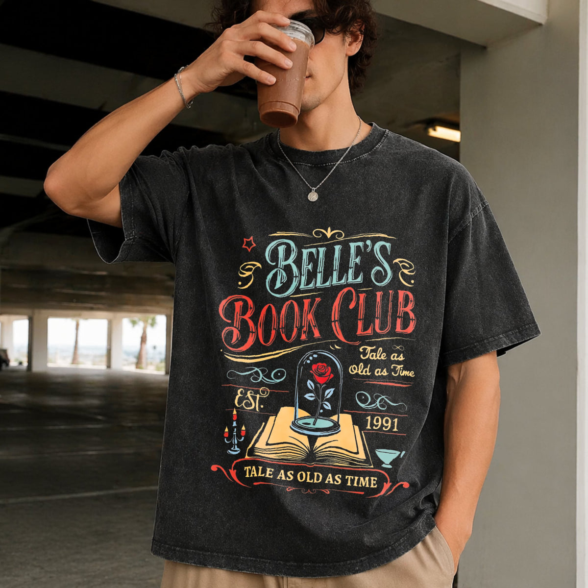 Disney Belle Book Club Vintage Washed T-Shirt product image 2