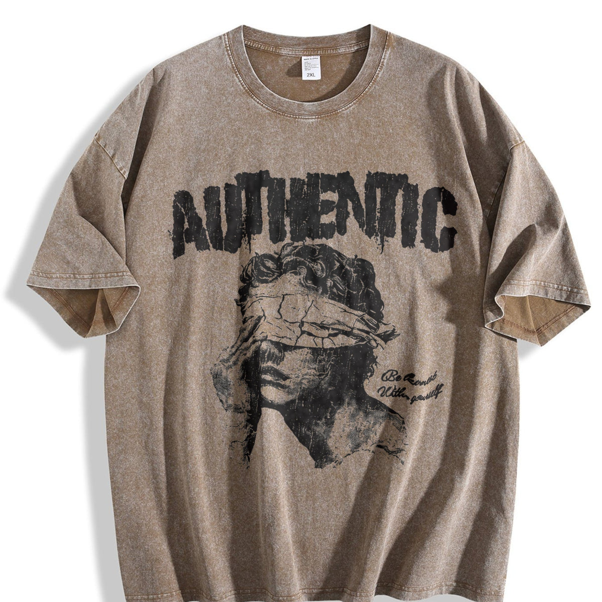 Authentic Blindfolded Statue Vintage Washed T-Shirt product image 3
