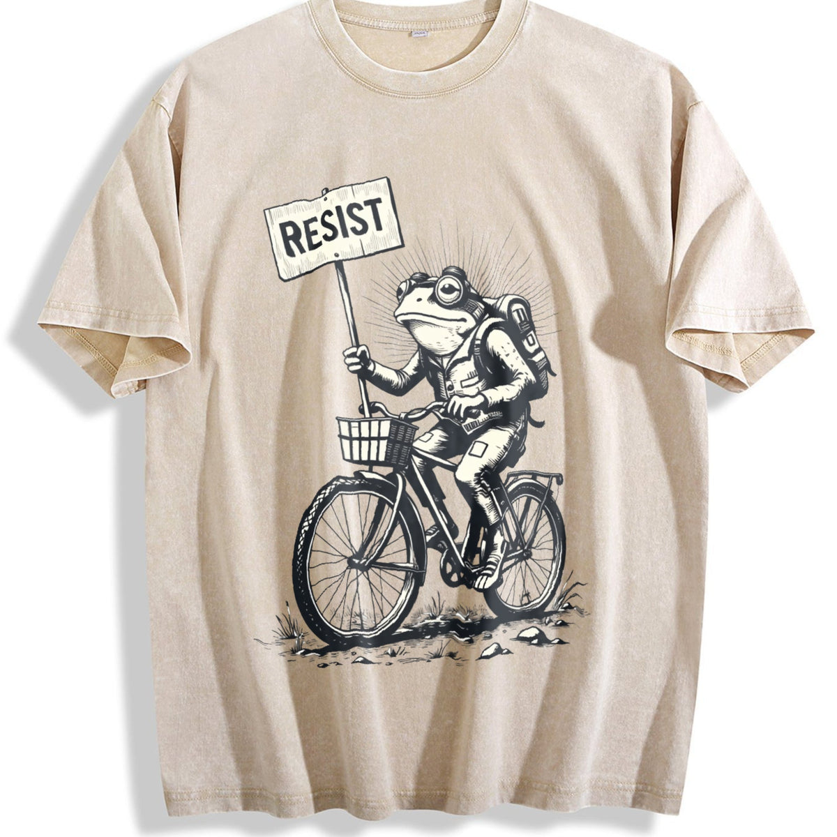 Resist Traveler Frog Vintage Washed T-Shirt product image 1