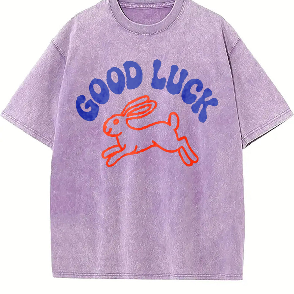 Good Luck Rabbit Vintage Washed T-Shirt product image 6