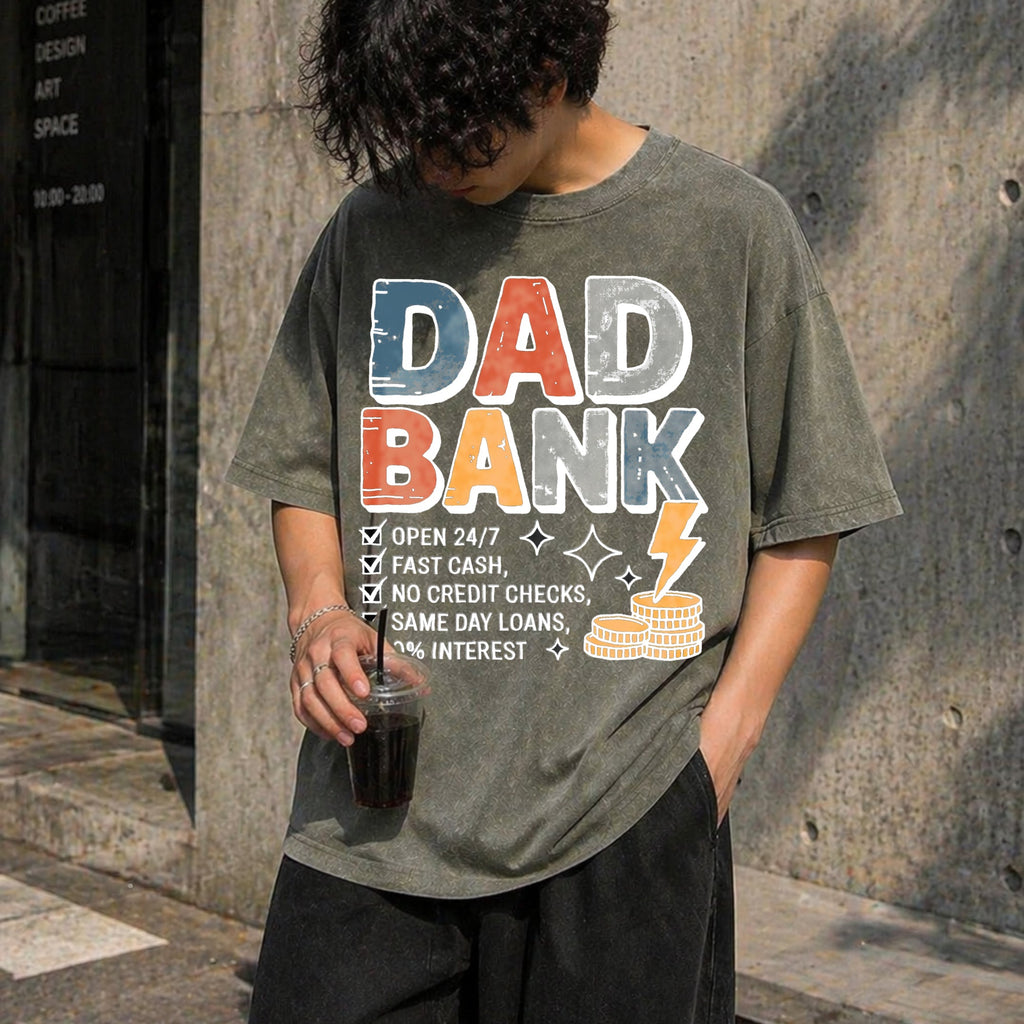 Funny Dad Vintage Washed T-Shirt product image 4
