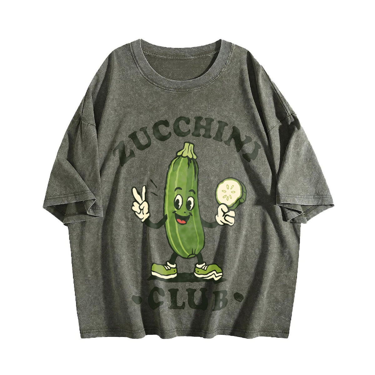Zucchini Club Funny Veggie Lover Cartoon Vintage Washed product image 4