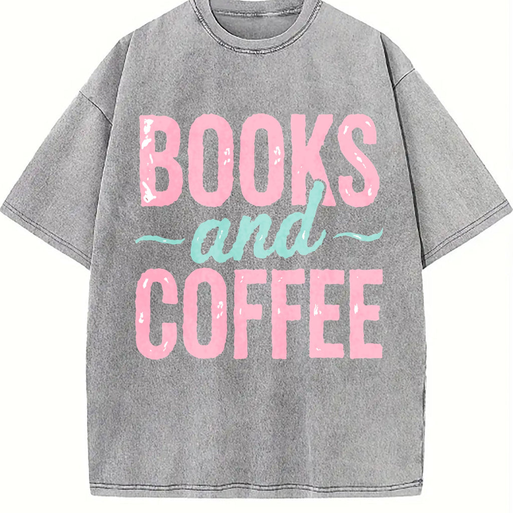 Book & Coffee Vintage Washed T-Shirt product image 5