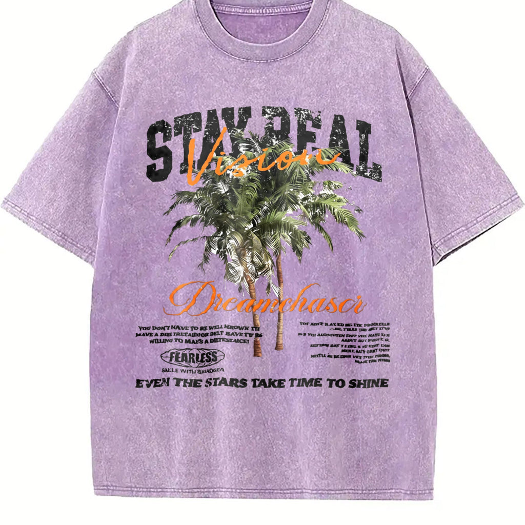 Stay Real Palm Tree Vintage Washed T-Shirt product image 6
