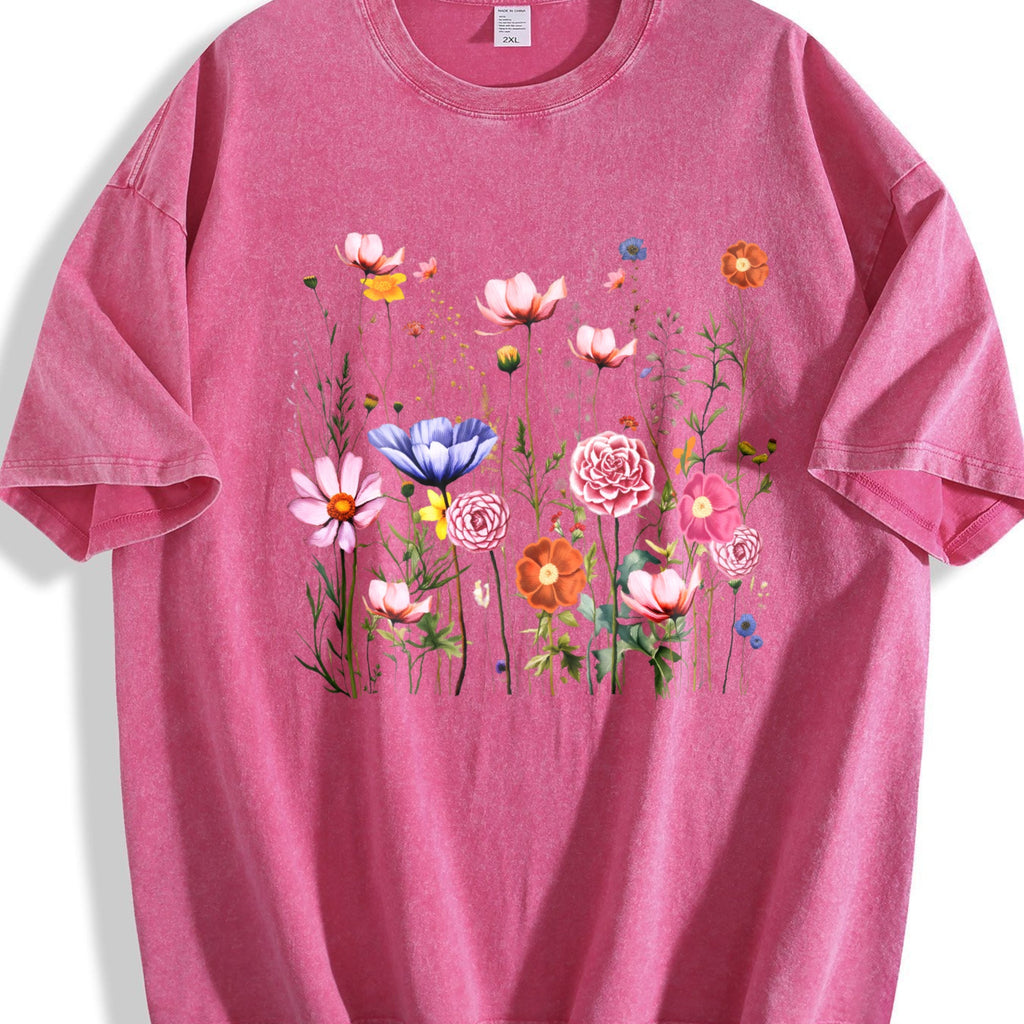Subtle Floral Anti Trump Vintage Washed T-Shirt product image 7