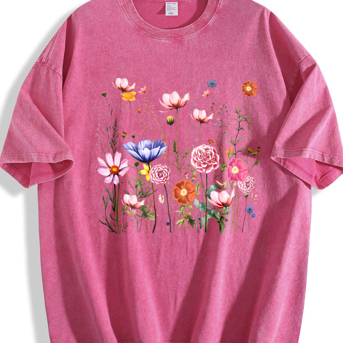Subtle Floral Anti Trump Vintage Washed T-Shirt product image 7