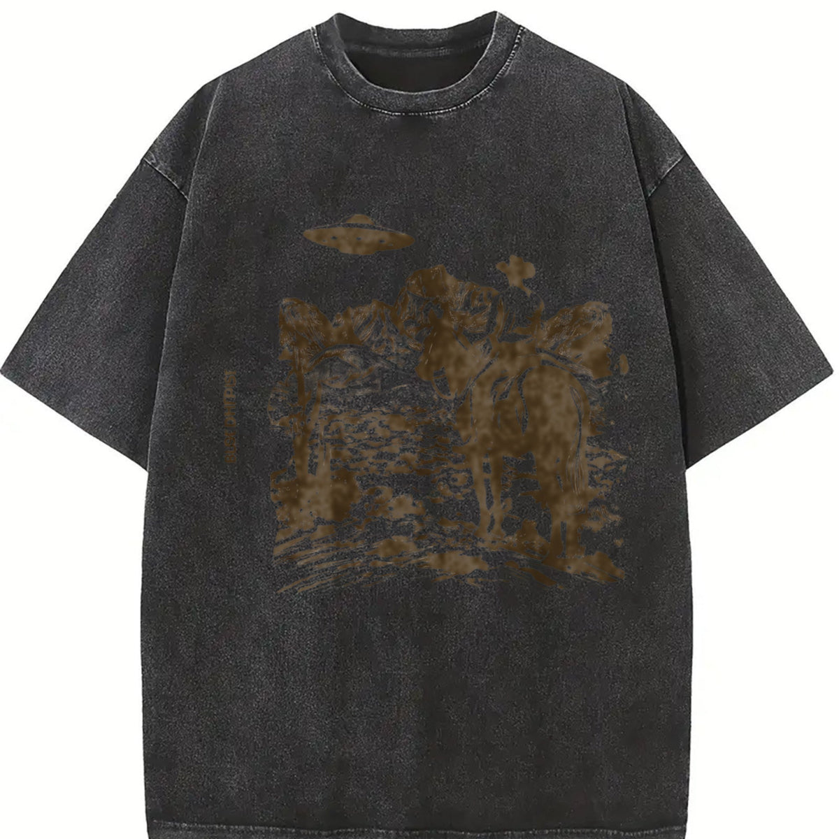Western Cowboy UFO Vintage Washed T-Shirt product image 2