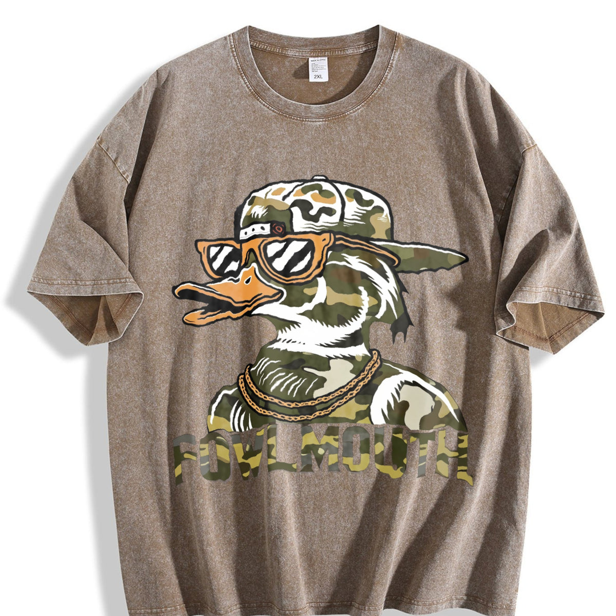 Camo Cool Duck Fowlmouth Muscle Vintage Washed T-Shirt product image 3