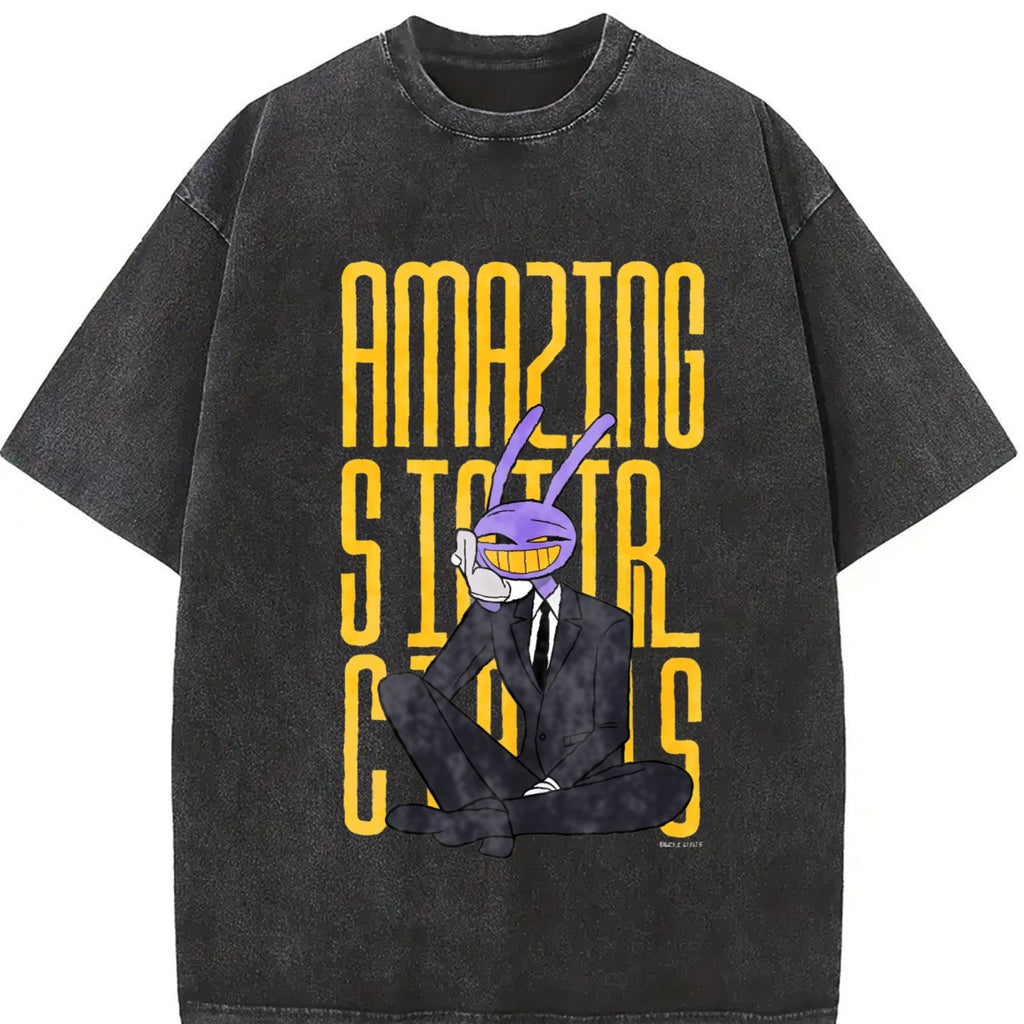 Black The Amazing Digital Circus Jax Vintage Washed T-Shirt product image 2