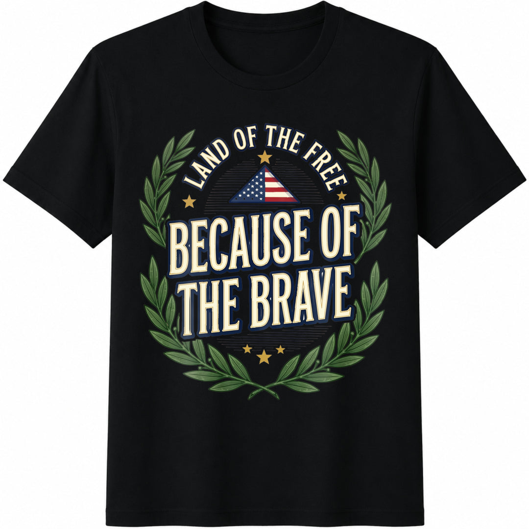 Land Of The Free Because Of Brave Veteran Tribute Memorial product image 1