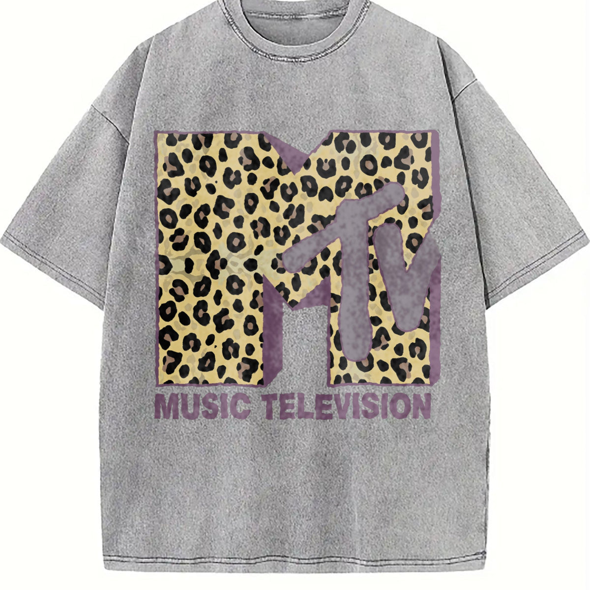 Mtv Classic Leopard Bold Logo Vintage Washed T-Shirt product image 5