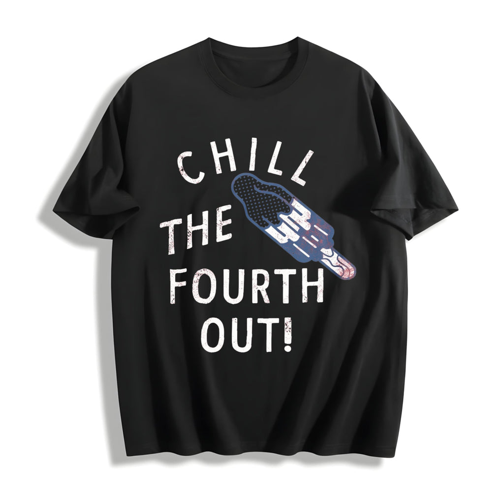 Chill The Fourth Out Funny Of July Popsicle Joke For Cotton product image 1