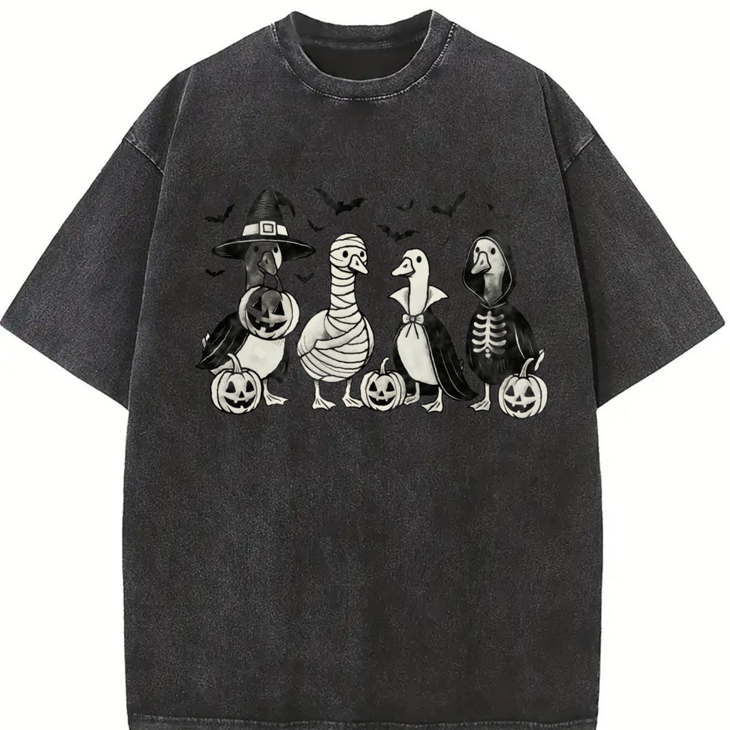 Popular Goose Halloween Vintage Washed T-Shirt product image 2