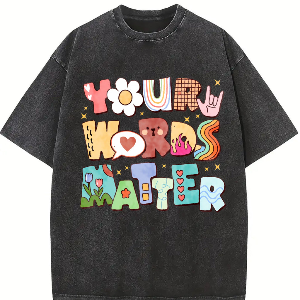 Your Words Matter Vintage Washed T-Shirt product image 2
