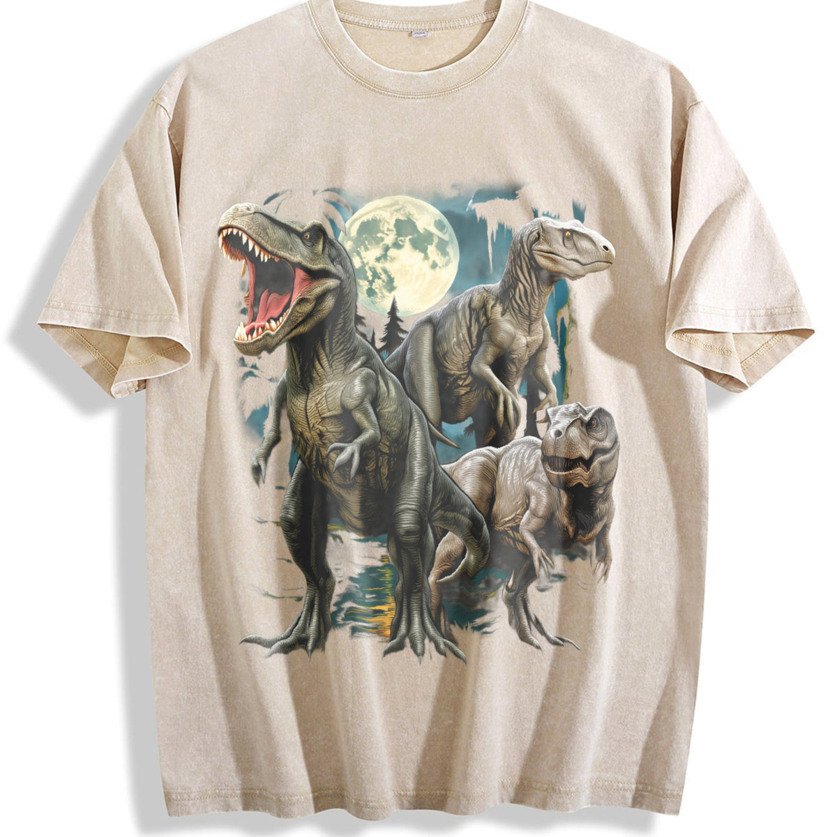 T-rex Dinosaur 90s Vintage Washed T-Shirt product image 1