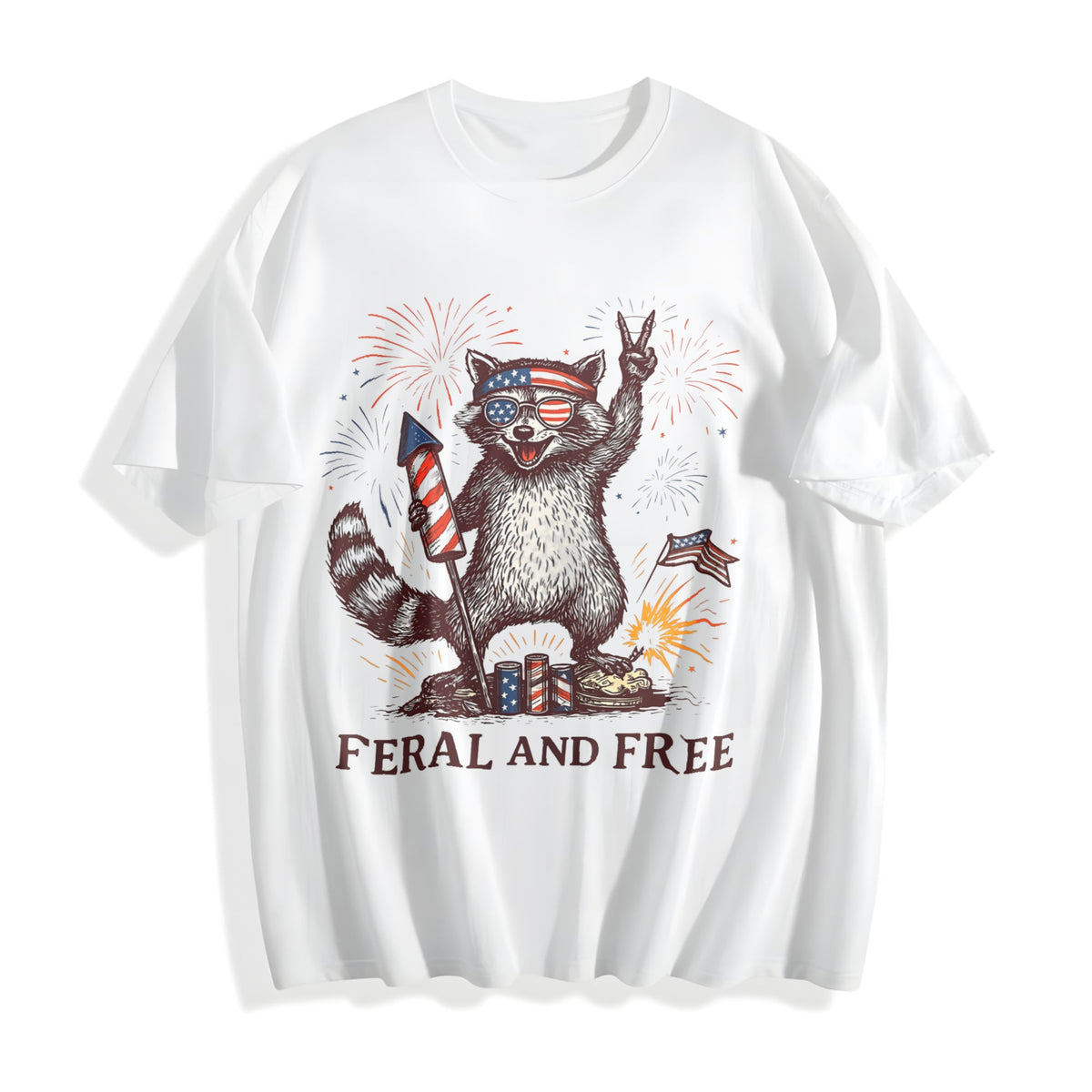 Feral & Free Racoon Cotton T-Shirt product image 2
