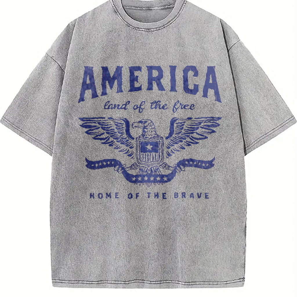 Funny America Land Of The Free Home Of Brave Vintage Washed product image 5