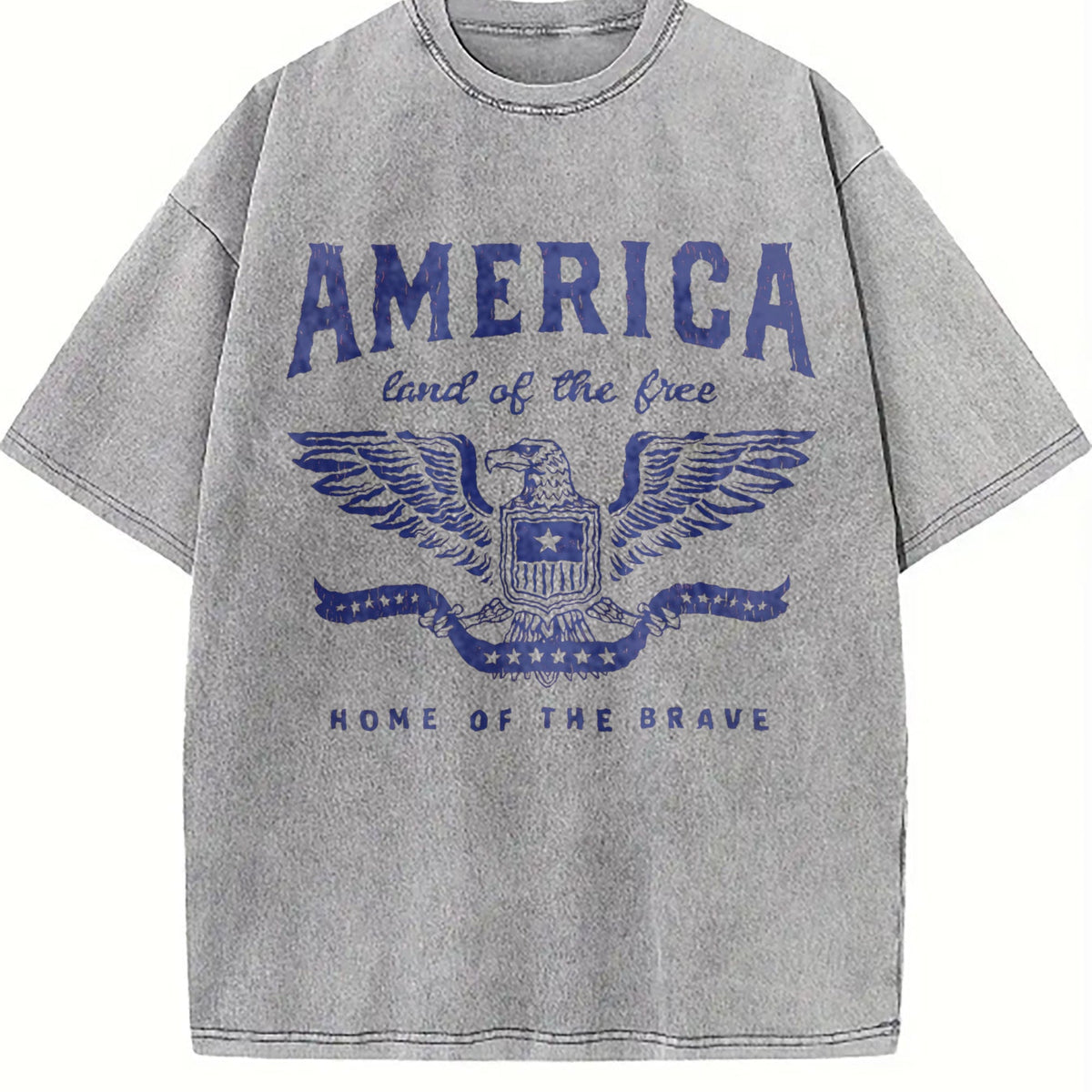 Funny America Land Of The Free Home Of Brave Vintage Washed product image 5