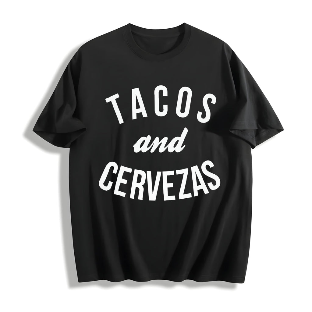 Tacos And Cervezas Funny Cotton T-Shirt product image 1