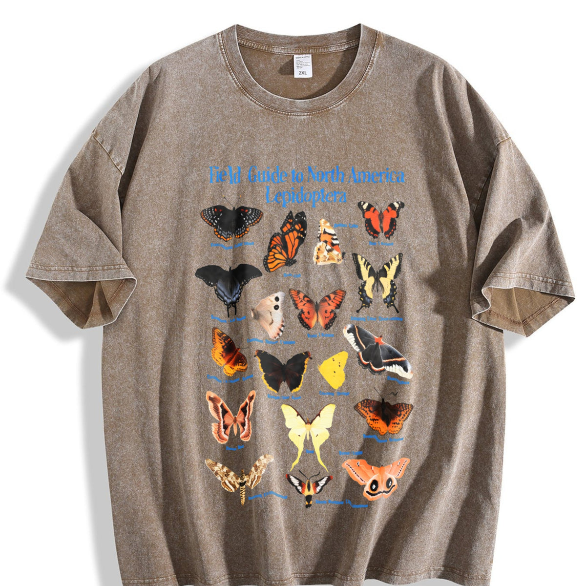 Lepidoptera Field Guide 90s Vintage Washed T-Shirt product image 3