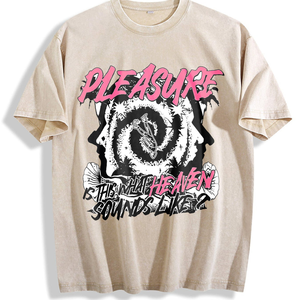 Members Only Pleasure Heaven Slogan Vintage Washed T-Shirt product image 1